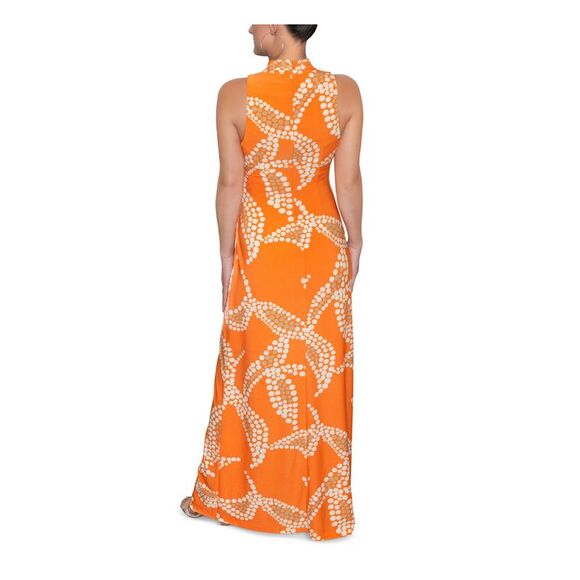 RACHEL RACHEL ROY Womens Orange Back Slit Sleeveless Maxi Party Sheath Dress L - Picture 2 of 2